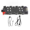 12V 4PIN ARGB and PWM Hub 8 Channel PC Fan PWM HUB Expand Motherboard Fan ARGB Interfaces with for