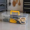 Hardware Organizer Box Fastener Organizer Clear Divided Case for Work Nuts Bolts Electronics Terminal Marker Ratchet Mechanic