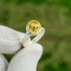 Распродажа ко Дню сестер Кольцо из стерлингового серебра с натуральным цитрином и несколькими камнями Ювелирное изделие Размер US 6