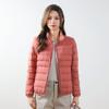 Women's 90 Down Simple Down Solid Color Standing Neck Women's Light and Thin Down Jacket Women's Extra Large Size