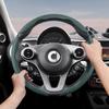 vcxja9 Suitable for Smart Breathable Hole Leather Steering Wheel Cover Segmented Quick Release Design Non-Slip and Durable Fortwo 451 450 453