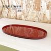 Овальный Obon xx Shaku 0 Овальный Zenzai Bon Красный Сделано в Японии Красный J-kitchens 30.2 15.9 1.3см (Бон Трей)