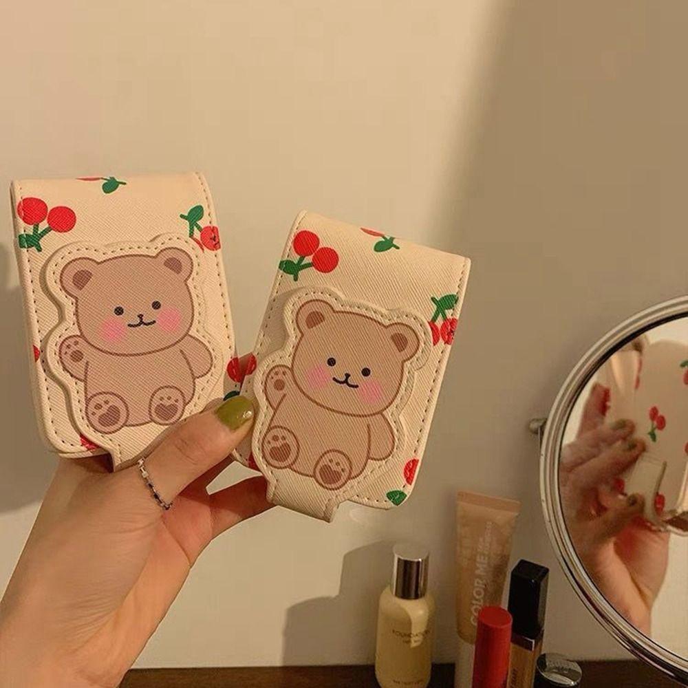 Pu Leather Mini Cosmetic Bag Bear Lipstick Storage Bag Korean Style Makeup Bag  Lipstick Storage