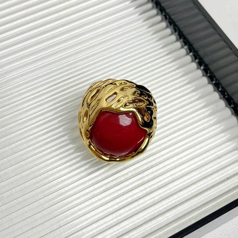 Huajie Геометрические Встраиваемые Цветные Смоляные Открытые Кольца для Женщин Легкая Роскошь Элегантные Банкетные Новые Кольца Тренд