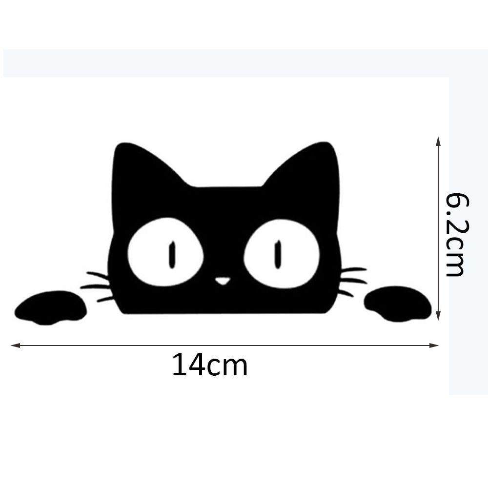 14CM*6.2CM Funny Car Styling Vinyl Car Sticker Surprise Cat Peeking Vehicle Decal