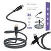 New Encore Energy Magnetic USB-C Lightning Cable QC PD 3A 27W Charging and Data Transfer Cable 100cm Braided Black and White EE126-CL