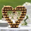 Basswood Chocolate Holder Easy Assembly Novel Sweet Heart Shape Organizer