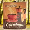 Coffee Art Outdoor Customize Your Name Blanket Soft Lightweight Multiseason Use For Travel Camping Picnic Sofa Office Bed Living Room Perfect Gift For