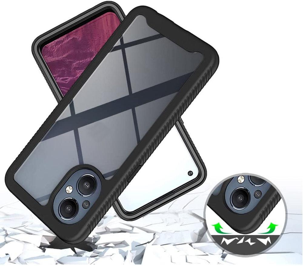 Oppo Reno7 Lite Shockproof Case with Film, Black