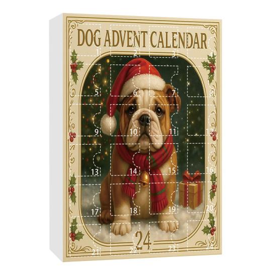 Dog Advent Calendar 2025 24 Days Christmas Countdown Calendar with Acrylic Animal Pendant 24 Dog Breeds Surprise Gift for Dog Lovers