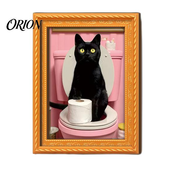 Магнитные фоторамки для холодильника, забавные деревянные магниты-рамки для холодильника, ретро-милый узор с кошкой, художественные аксессуары для домашнего декора, магнит для шкафчика, фото