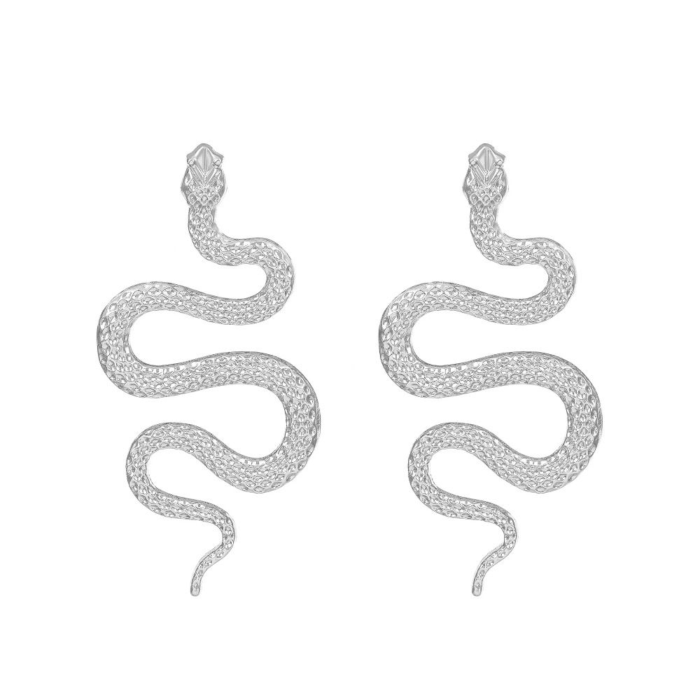 Trend Earrings Gothic Metal Earrings Temperament Snake Shaped Pendant Earrings Women
