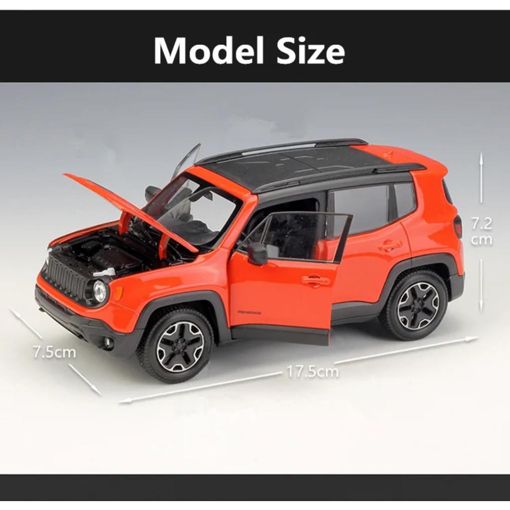 WELLY 1/24 Jeep Renegade Trailhawk Alloy SUV Car Model Diecasts Metal Off-road Vehicles Car Model High Simulation Kids Toys Gift