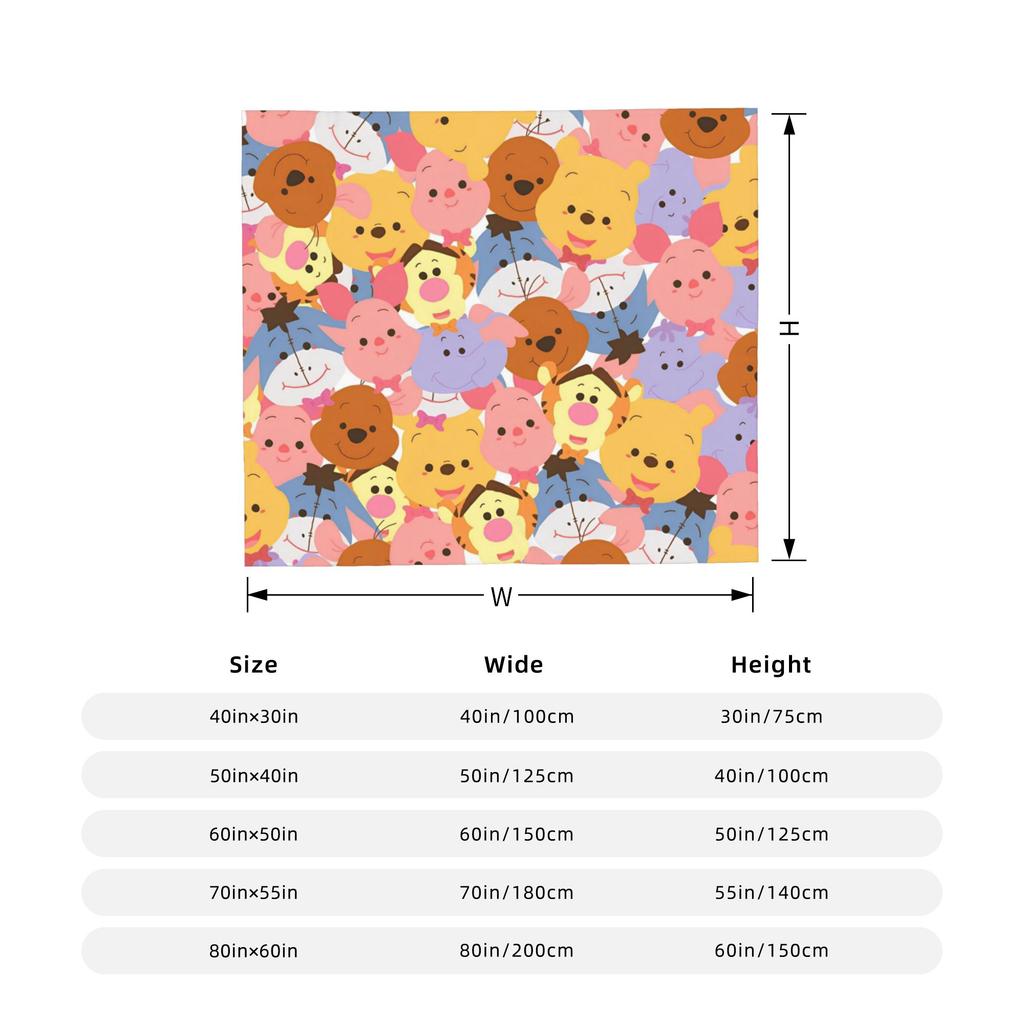 Tigger Blanket Fleece Winnie The Pooh Ultra-Soft Throw Blanket for Bedroom Sofa Bedspread