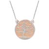 [P2555] - Artisanal Silver Necklace 'Tree of Life' Silver-plated Rose Gold - 25 Mm