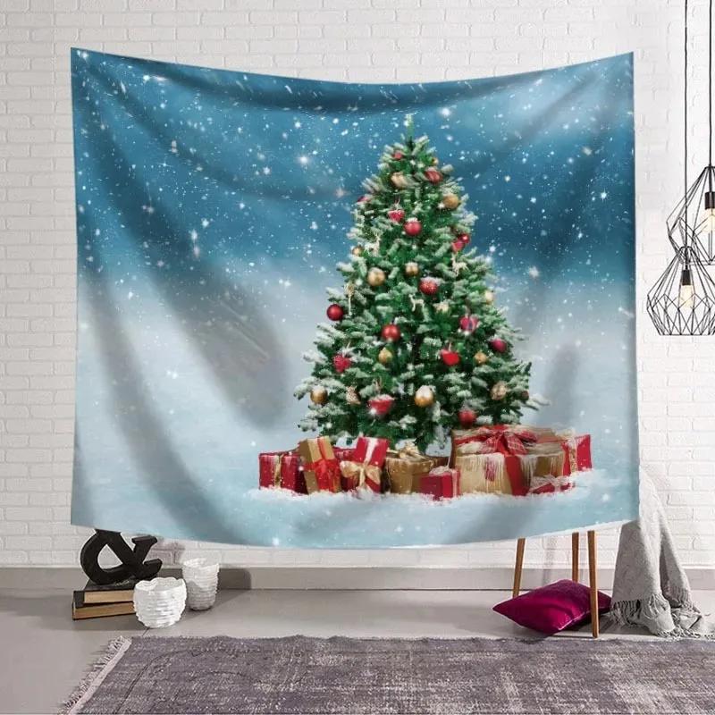 Christmas Snowman Christmas Tree Tapestry Living Room Sofa Home Decor Christmas Gift