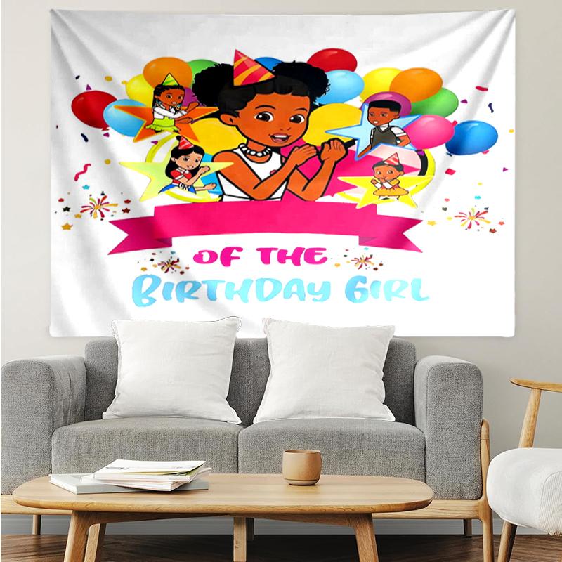 Gracie's-Corner Print Tapestry, Backdrop, Easy Setup, Ideal for Bedroom, Office & Living Room, with Aesthetic Wall Hanging Decor.