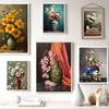Vintage Still Life Print Retro Flowers Poster For Living Room Decor Aesthetic Peony Daisy Lily Flower Canvas Painting Wall Art