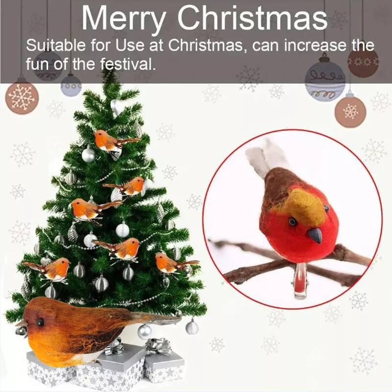 Очаровательное декоративное украшение в виде малиновки красного и оранжевого цвета для сада и праздничного декора