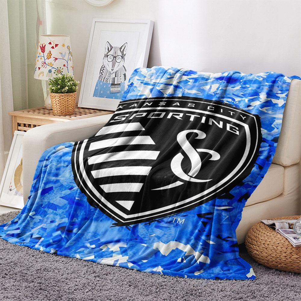 1PC Sporting Kansas City Patterned Flannel Blanket Suitable For All Seasons for Home Decor Warmth and Comfort Gifts Holiday Present