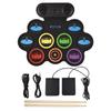 Electronic Drum Set Hand Roll Drum Set 9 Pads Supports DTX Gaming/BT Accompaniment with Dual