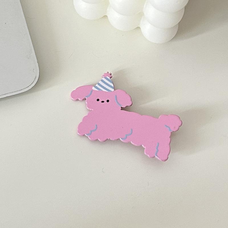 Милая мультяшная собака акриловая заколка для волос для женщин и девочек заколки для волос с животными индивидуальные милые заколки челки заколки аксессуары для волос