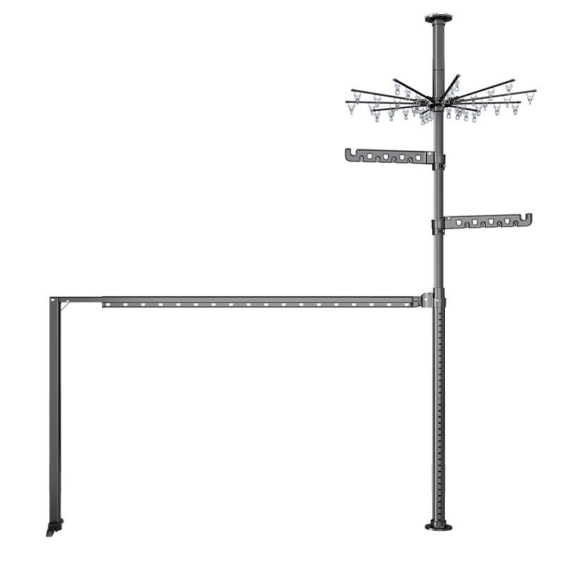 Telescopic Floor-to-Ceiling Clothes Drying Rack - No-Punch, Free-Standing