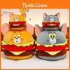Jerry Tom And Giant Burger Plush Toy Creative Round Ball Kids Children Doll Gift