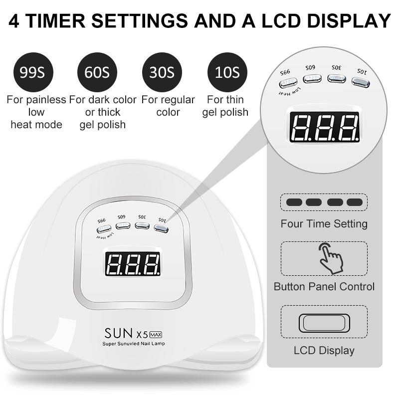 Машинка для сушки ногтей Профессиональная маникюрная лампа 45 светодиодов УФ-лампа высокой мощности с автоматическим датчиком Умное оборудование для маникюрного салона Инструменты