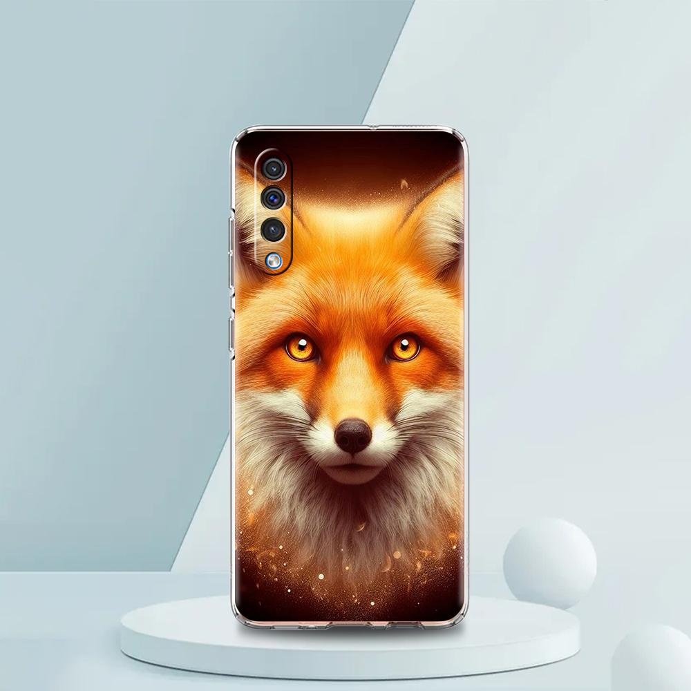 Милый Животный Лис Прозрачный Чехол для Телефона для Samsung Galaxy A16 A14 A12 A22 A24 A42 A03S A06 A50 A70 A20 A30 A40 Мягкий ТПУ Чехол