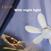 2-in-1 Ceiling Fan with Light Remote Control E27 Base Memory Function Dimmable 3 Speeds Modern Style Bedroom Ceiling Fan Light