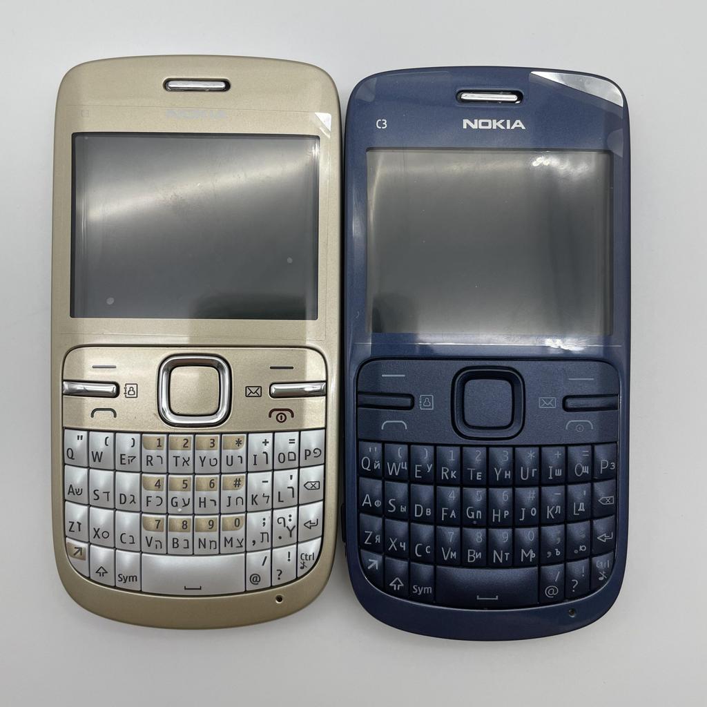 Восстановленный оригинальный мобильный телефон Nokia C3-00 с 1 SIM-картой