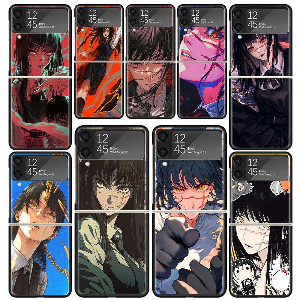 Чехлы C-Chainsaw Mans Yoru War Devil Для Samsung Galaxy Z Flip 4 5 6 7 3 Z Flip7 Flip6 Flip4 Flip5 Flip3 5G Жесткий Ударопрочный Fund