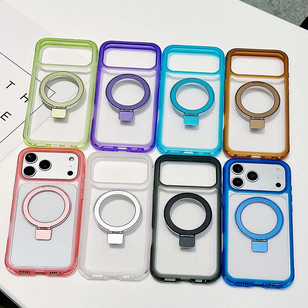 For iPhone 17 Pro Max Case Compatible with MagSafe Kickstand Clear TPU PC Phone Back Cover