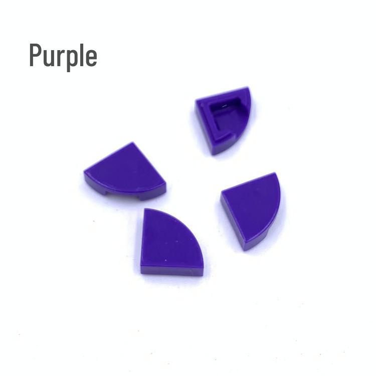 1/4 Round Corner Flat Building Blocks, Arc Fan Shape, 0.1kg Bag, Compatible with 25269 Pieces.