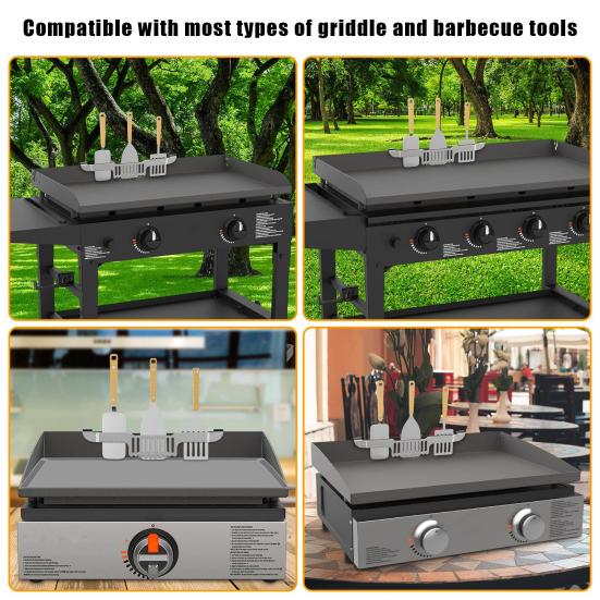 Держатель лопатки для смазки, для Blackstone, из нержавеющей стали, магнитная жироуловитель, гриль, пищевая сетка, стойка для шпателя для пикника, аксессуары для барбекю на открытом воздухе