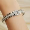 Lady Bangle Cubic Zirconia Life Tree Decor Hollow Out Electroplated Titanium Steel Bracelet