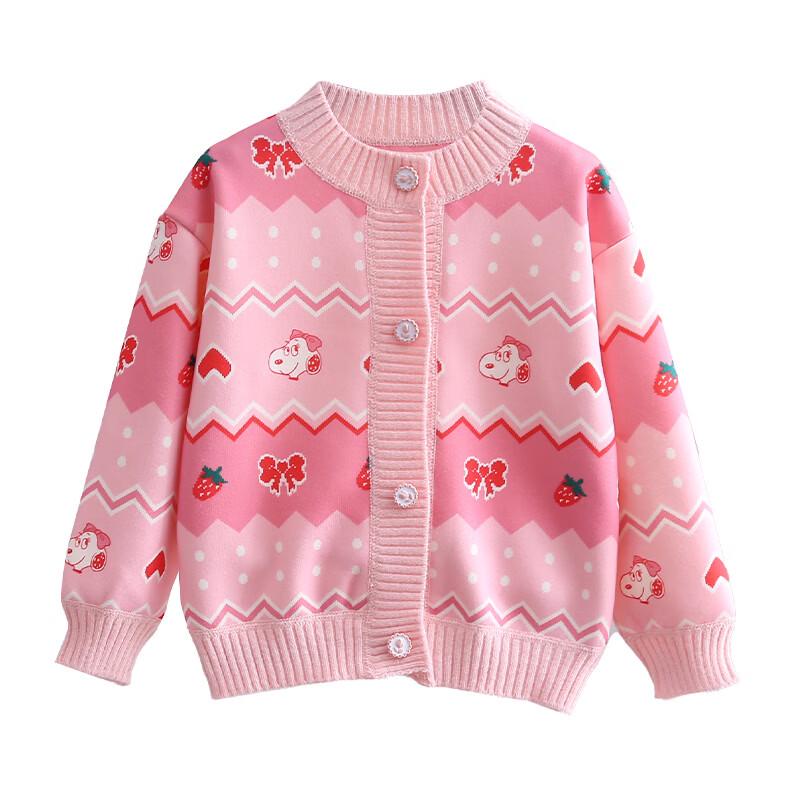 Snoopy 2026 Kids' Fleece-Lined Bow Knit Sweater