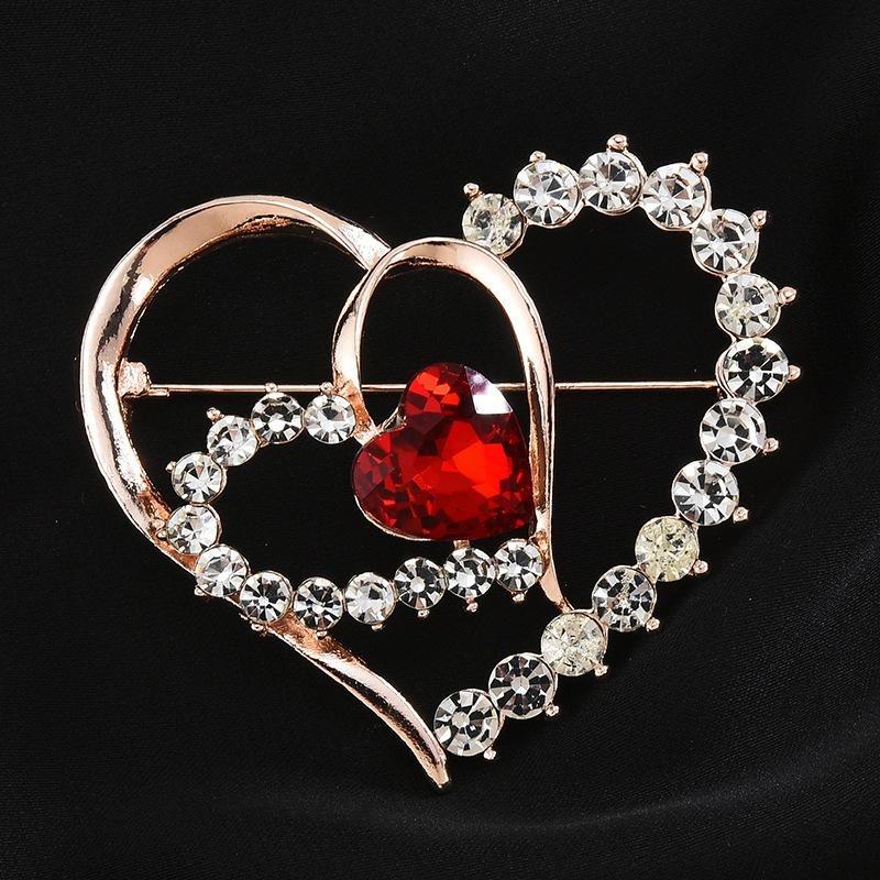 Brooch High-End Niche Silk Scarf Buckle Alloy Diamond Coat Pearl Corsage Pin Accessories