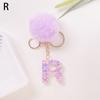 Adorable Glitter Initial Keychain Sparkling Resin Alphabet Pendant With Fluffy Letter Charm For Girls Bags Backpacks Accessories