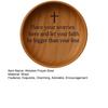 Wooden Prayer Bowl Handcrafted Round Dough Bowl with Carved Pattern Faith Based Encouragement Gift for Christian Prayer