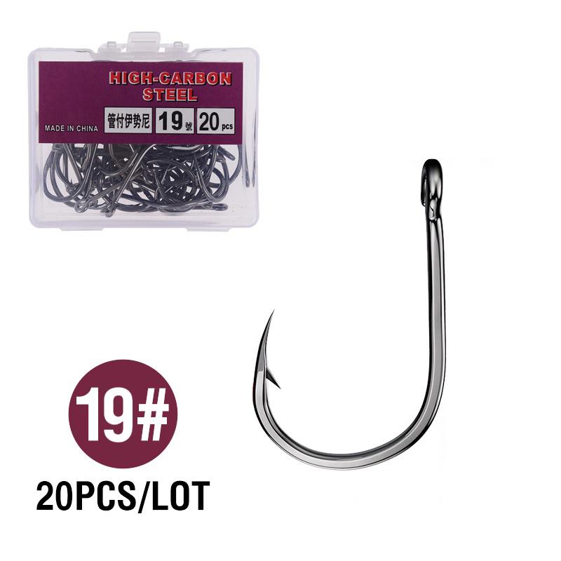 1 Box High Carbon Steel Circle Fishing Hooks Freshwater Fishhook Hole Strong Carp Fish Tackle High Quality