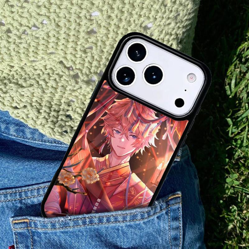 Чехол для телефона Tartaglia Genshin Impact Для iPhone 17 AIR 16 Pro Max 15 14 Pro 11 12 13 Ударопрочный силиконовый чехол
