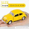 Retro Beetle 1/36 Alloy Car Model: Classic Pull-Back Toy with Open Doors for Kids