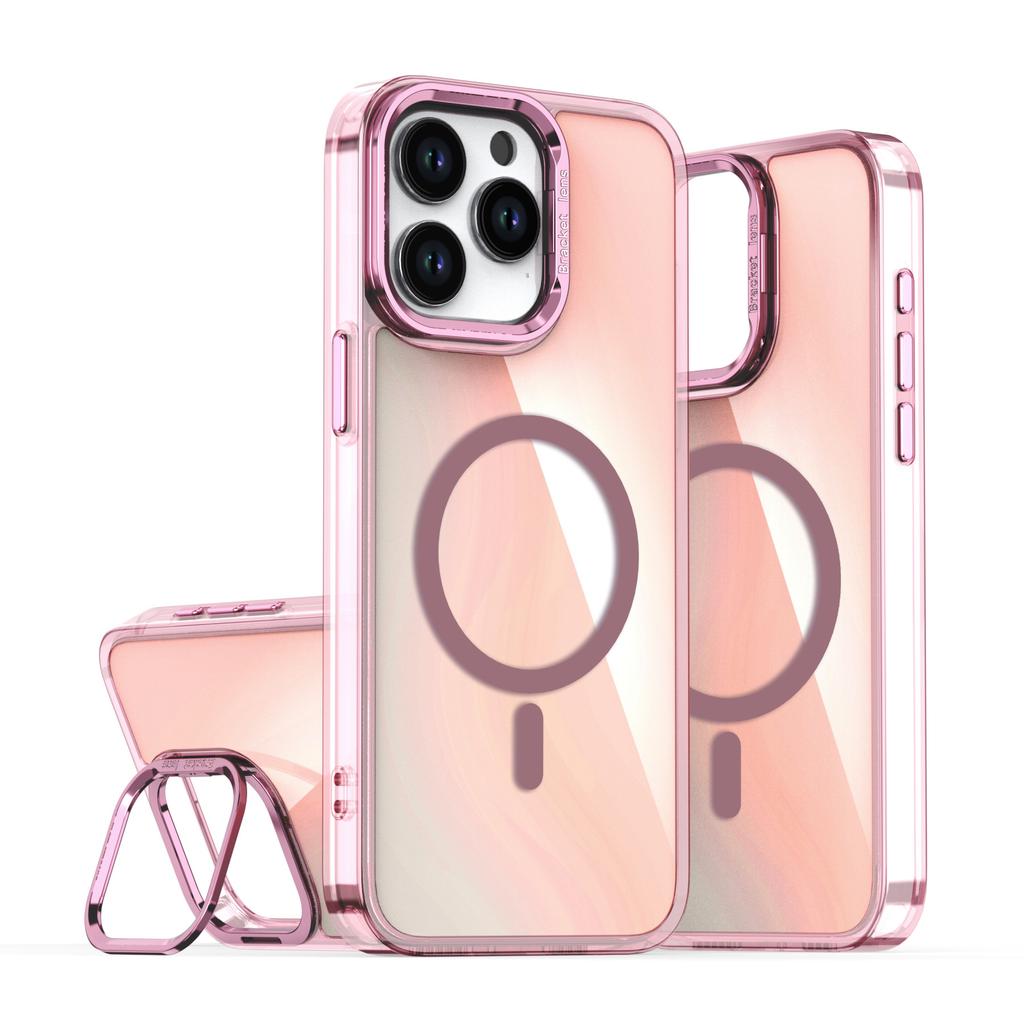 Подставка для камеры, однотонный чехол MagSafe для iPhone 16 Pro Max 15 14 Pro 13 12, защитный кронштейн для объектива, ударопрочный магнитный тонкий жесткий чехол для телефона из ПК