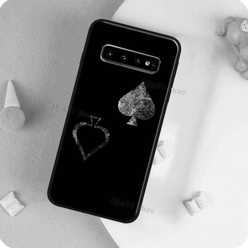 Ace of Spades Poker Case For Samsung Galaxy S22 Ultra S21 S20 FE S9 S10 Note 10 Plus S10e Note 20 Ultra Cover