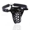 PU Leather Male Chastity Cage Belt Device Pants Underwear Lock Penis Rings Bondage Erotic Sex Toys for Men Adults Games 18+
