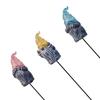 3 Pcs Gnome Garden Hear See Speak Stakes Resin Miniature No Evil Gnome
