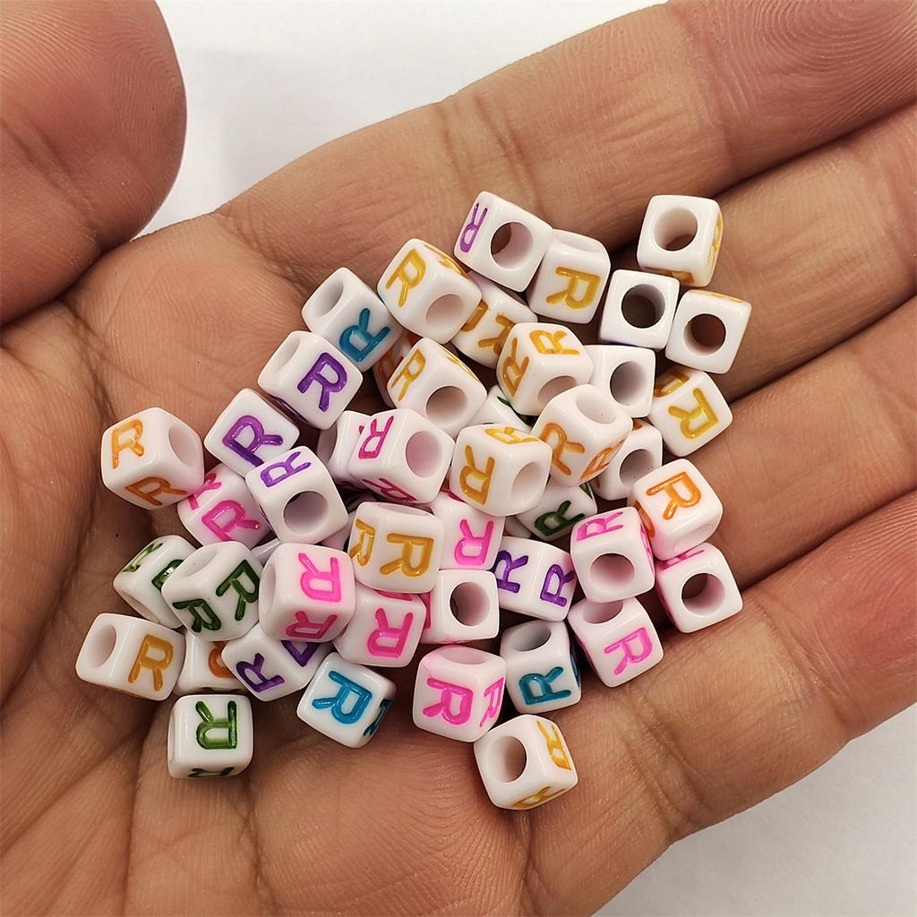 100 Pcs/lot Acrylic Beads Letter Bead Jewelry Finding For DIY Necklace Bracelet 6mm Fashion Wholesale High-quality New