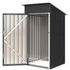 Metal Garden Shed Garden Cabin Lockable Door Sloped Roof Vents And Gloves 107 5x91x185cm Gray